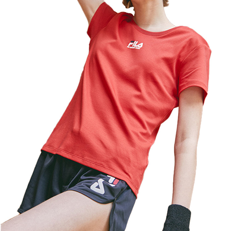 (WMNS) FILA Basic Short Sleeve Red T-Shirt F61W028108F-RD