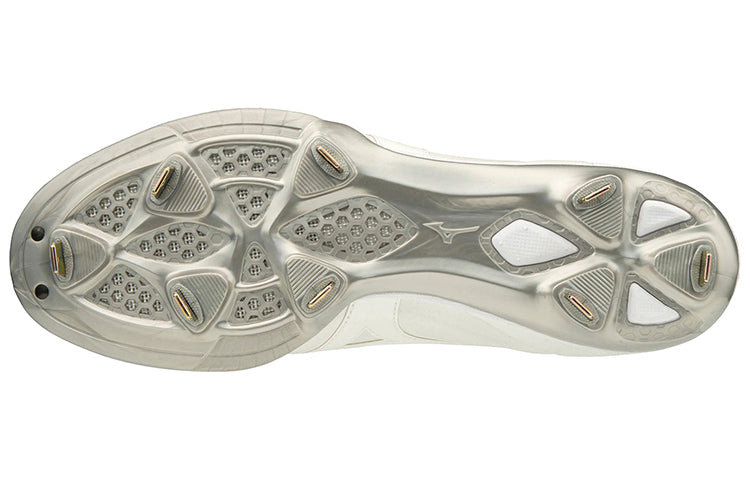 Mizuno Pro QS Low Top Wear-Resistant Baseball Shoes White Gray 11GM190001