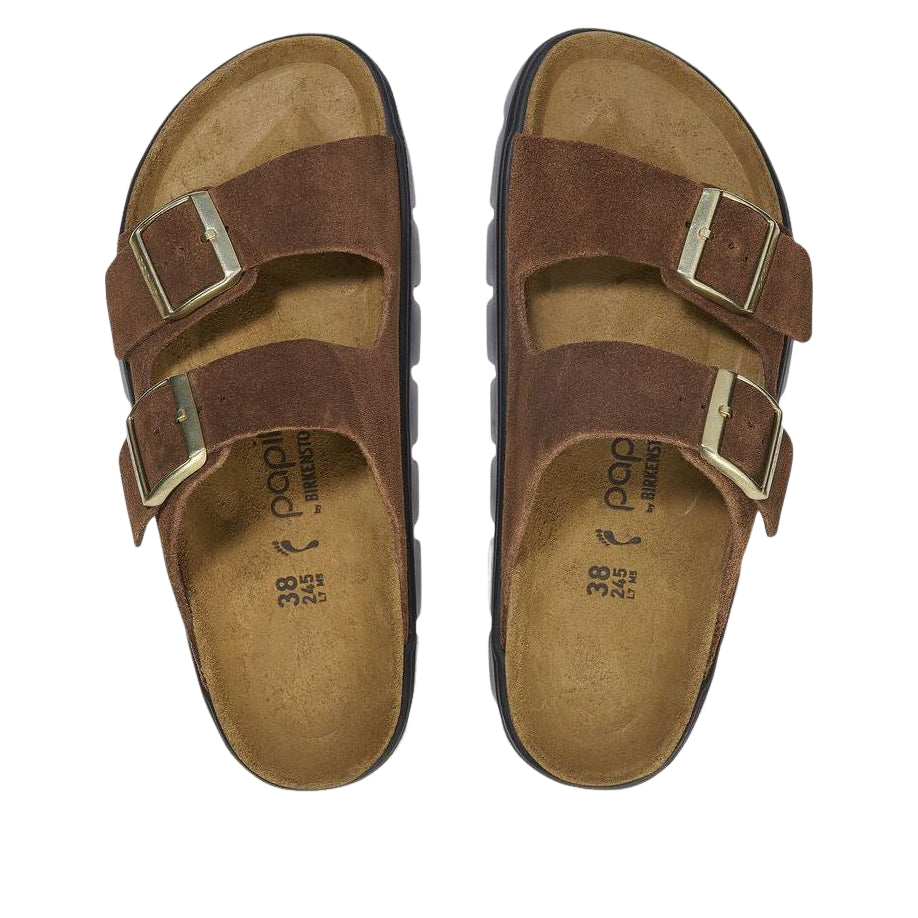 Birkenstock Arizona Chunky Suede Leather 'Dark Tea Black' 1028389