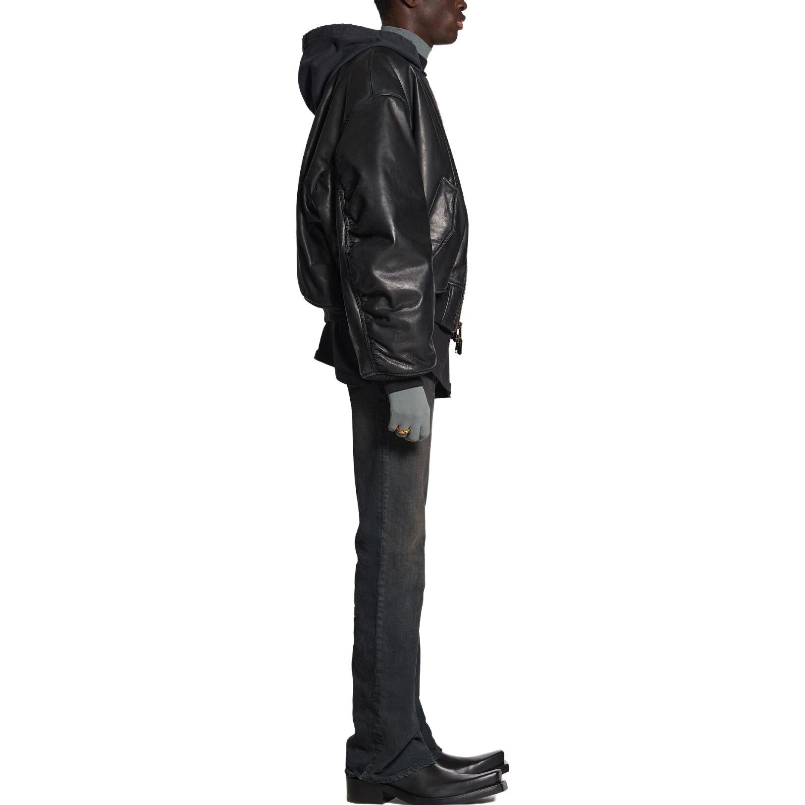 Balenciaga Hooded Bomber Jacket 'Black' 750953TOS171000
