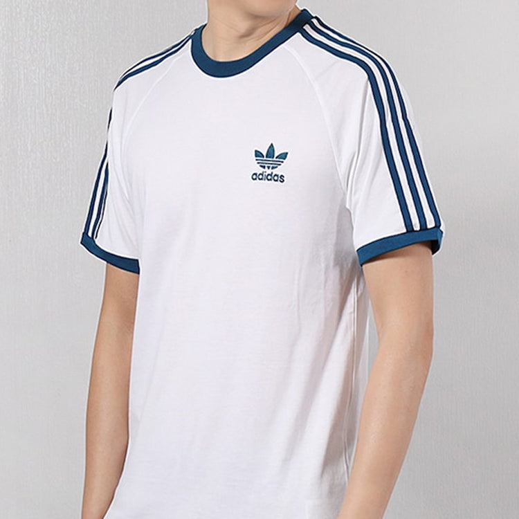 adidas originals Sports Round Neck Short Sleeve 77 Retro White DY1532