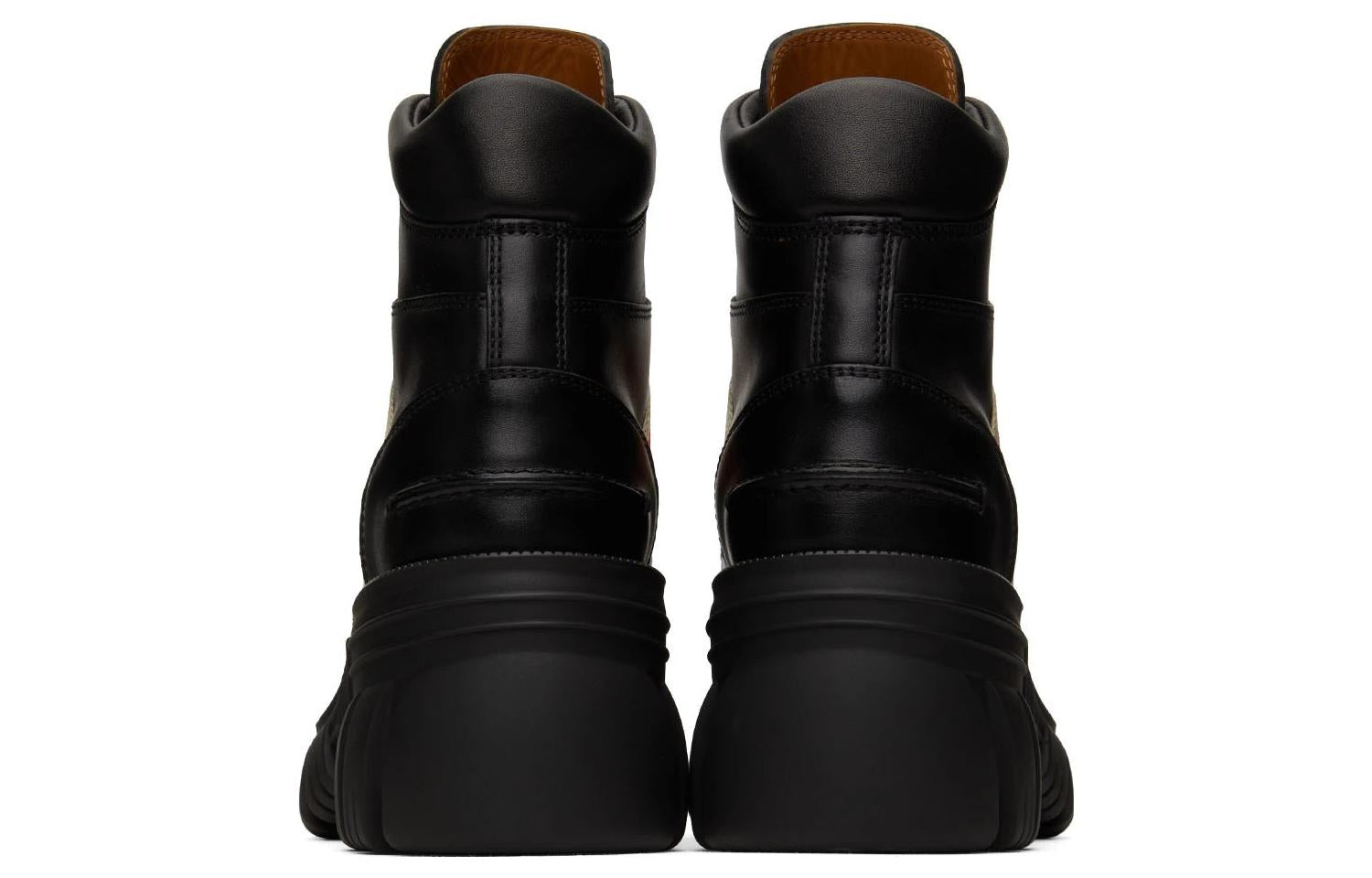 (WMNS) Gucci Interlocking Lace-Up Boots 'Black' 663594-DTNE0-1080