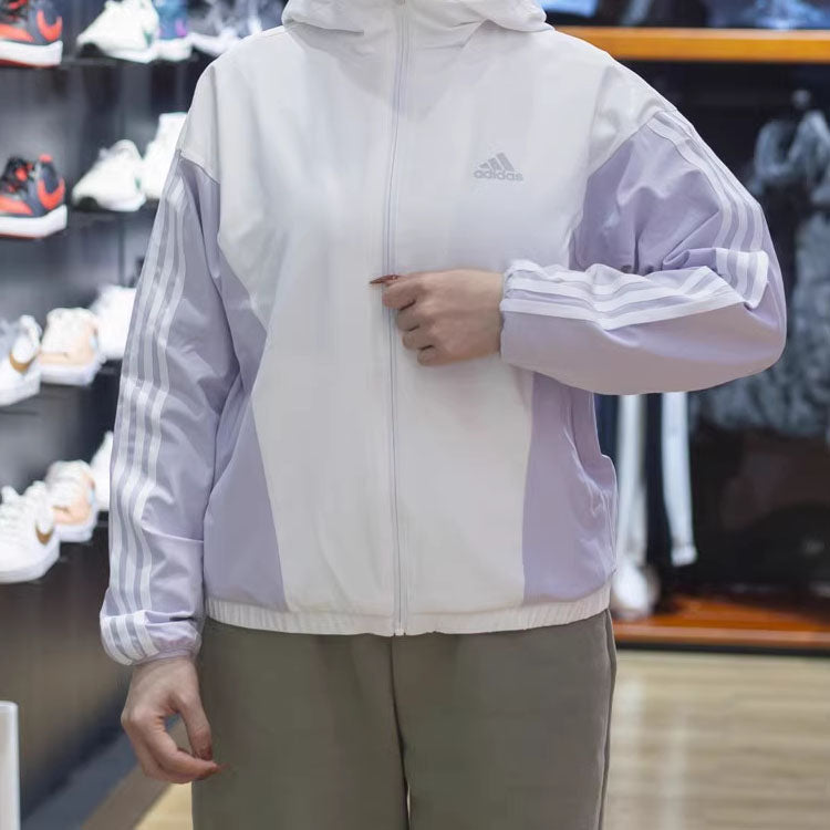 (WMNS) adidas Must Haves Woven Jackets 'White' HY2875