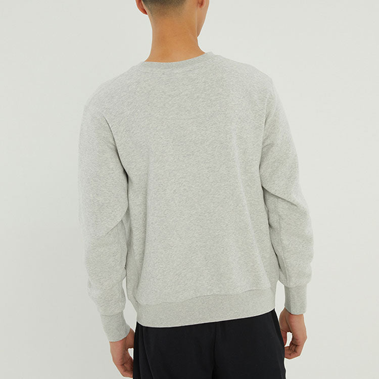 Nike NBA Eam 31 Courtside Logo Printing Fleece Stay Warm Knit Pullover Round Neck Gray DH9183-050