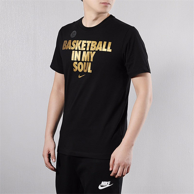 Nike Basketball Text Sports Short-Sleeved Male Black BQ3646-011