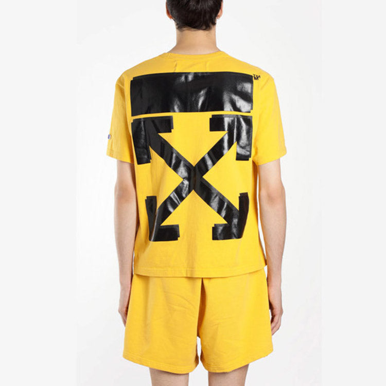 Off-White x Champion MENS Virgil Abloh Champion Tee Yellow OMAA029S188740506010