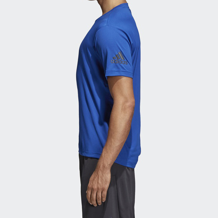 adidas Sports Round Neck Short Sleeve 'Bright Blue' CE0814