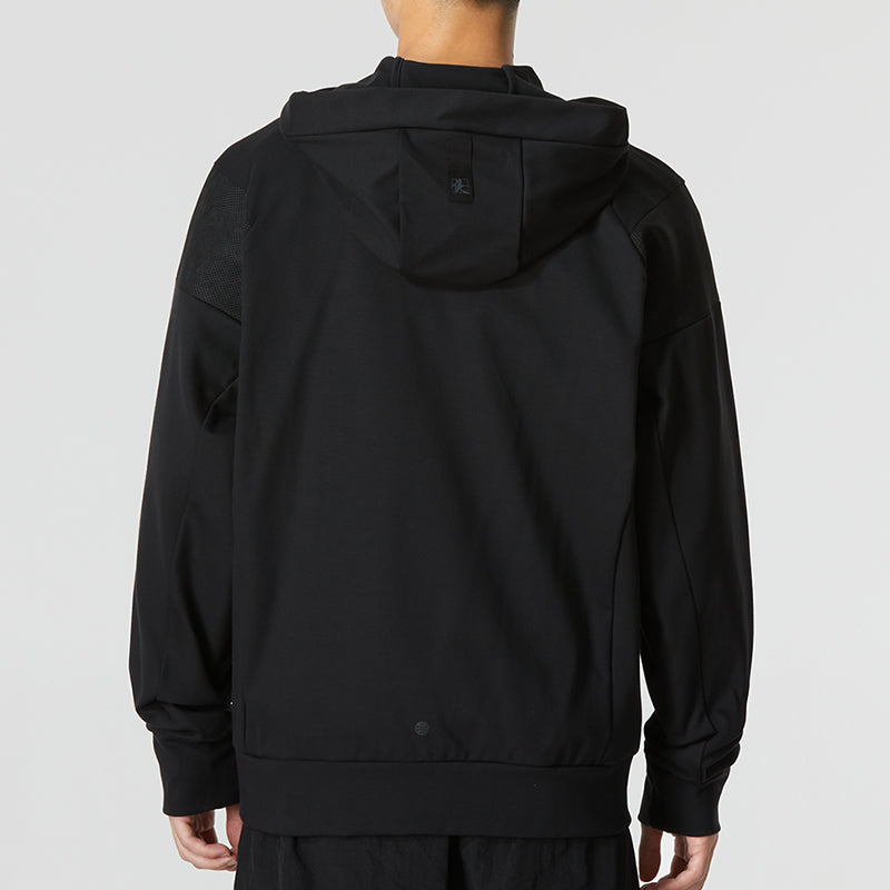 Men's adidas WJ PREM KN JKT Athleisure Casual Sports Hooded Solid Color Jacket Black HM2954