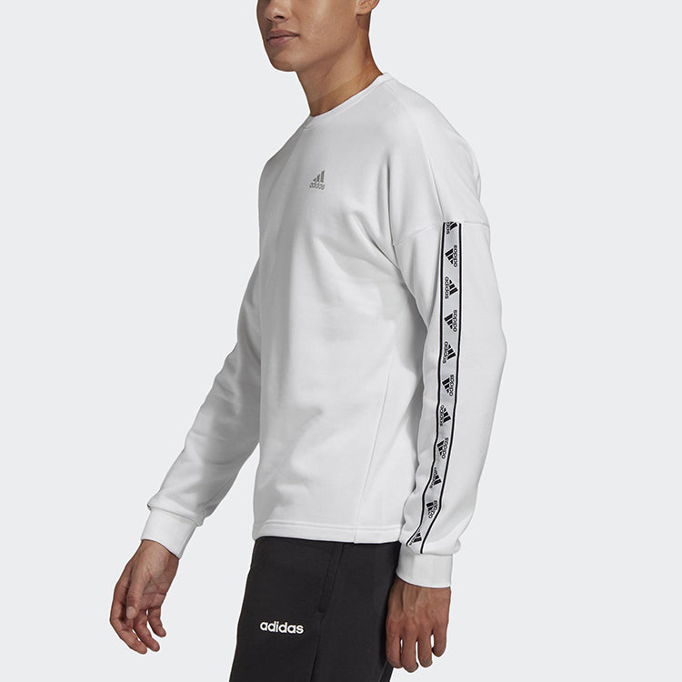 adidas Logo Print Round Collar Leisure Sports Jacket Men's White GL2217