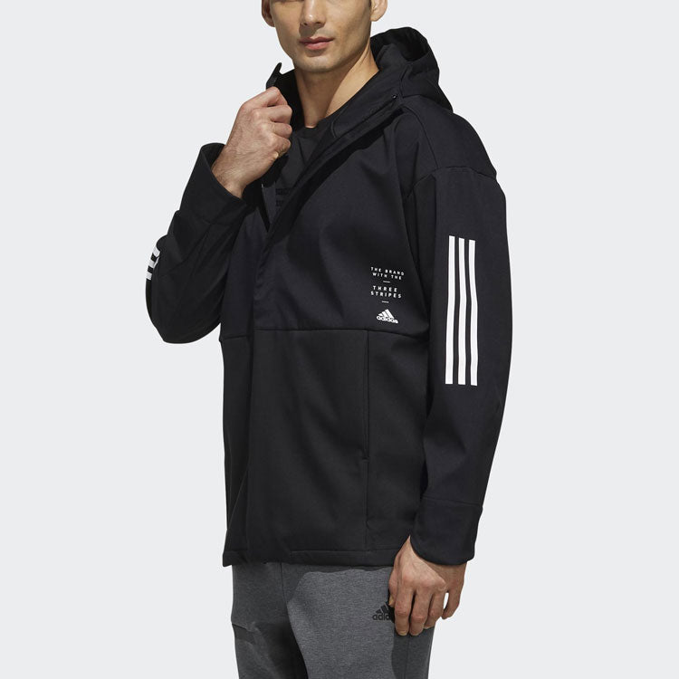 adidas Rain Jkt Windproof Sports Hooded Jacket Black ED1905