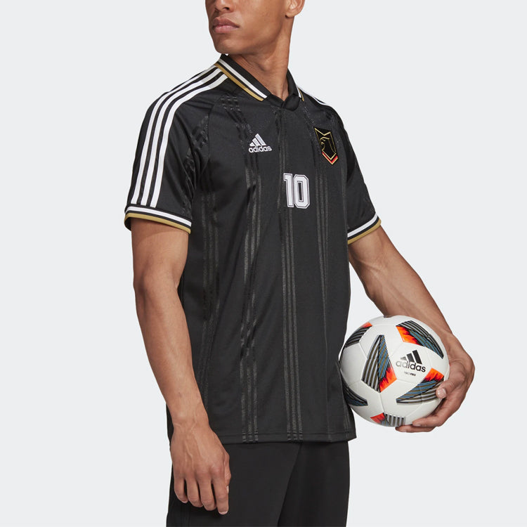 adidas Training Sports Soccer/Football Short Sleeve Black FK3557