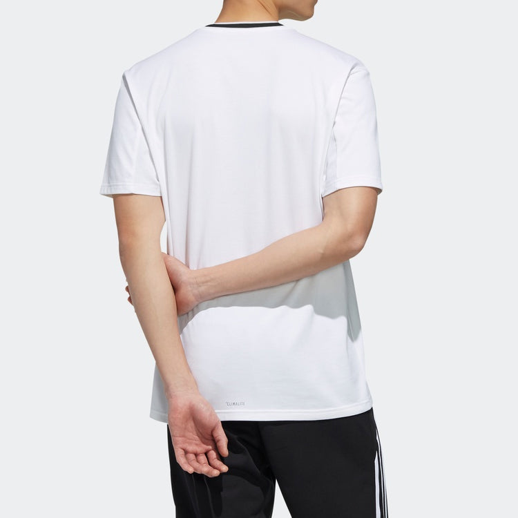 adidas neo M Cs Abs Gr T2 Sports Round Neck Short Sleeve White DW8113