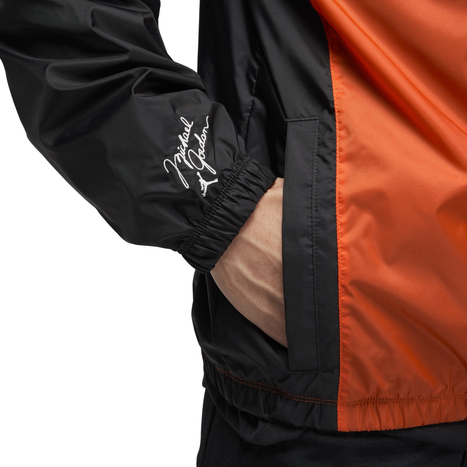 Air Jordan Flight MVP Hooded Pullover Jacket 'Black Orange' DV7601-010
