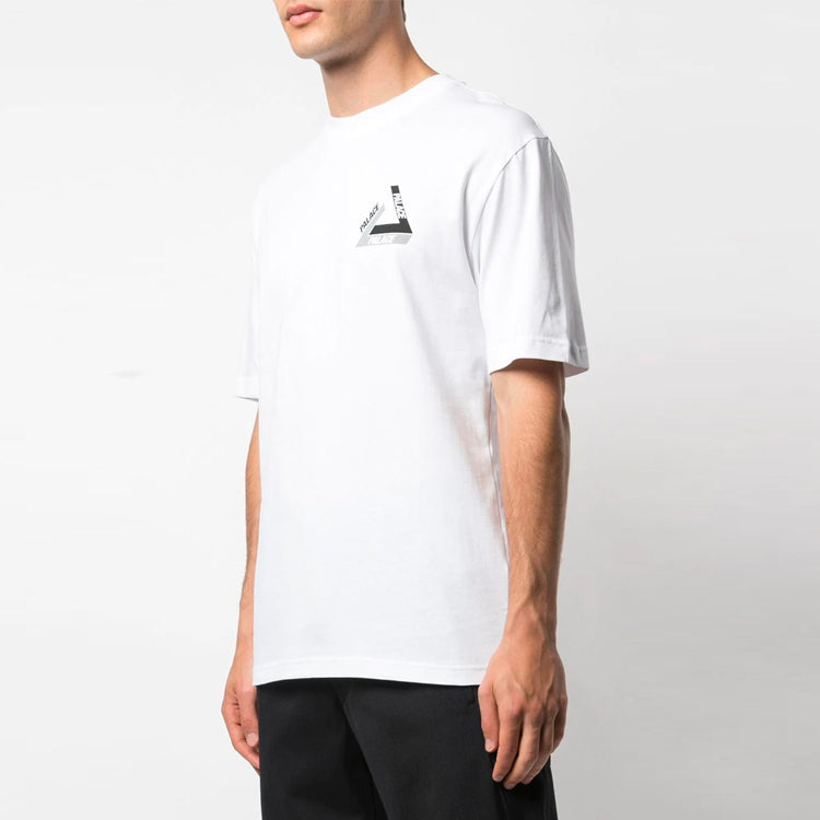 PALACE Tri-Shadow Christmas Limited Black Gray Triangle Logo Round Neck Short Sleeve White T-Shirt P15TS239
