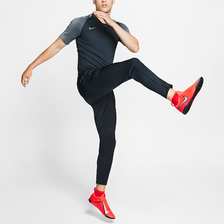 Nike Breathe Strike Casual Soccer Training Sport Short Sleeve Men's Black AT5871-010