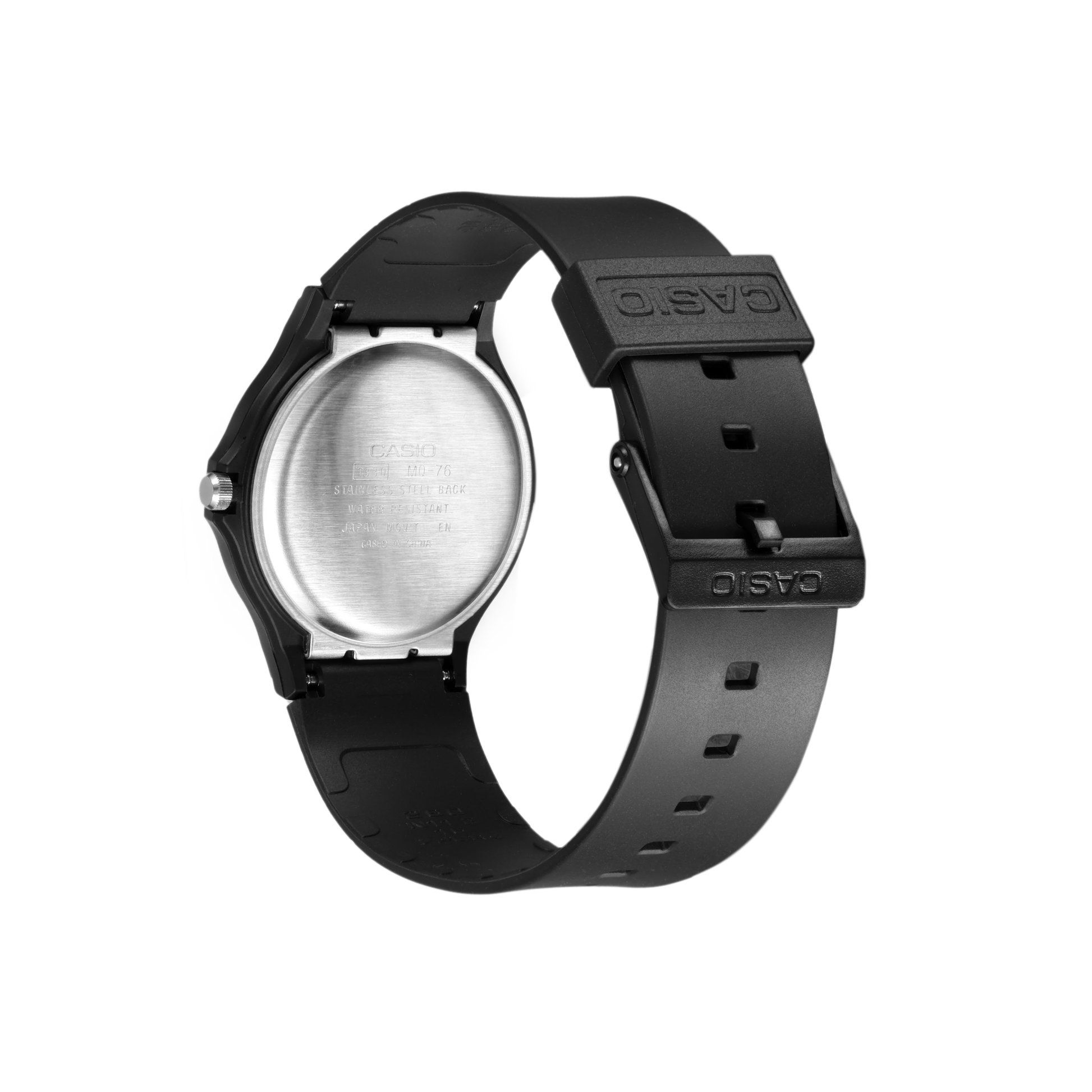 CASIO Quartz Waterproof Unisex Mens Black Analog MQ-76-7A1LDF
