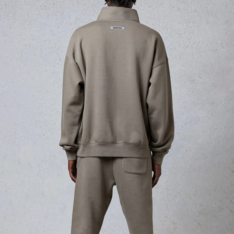 Fear of God Essentials FW20 Half Zip Sweatshirt 'Taupe' FOG-FW20-209