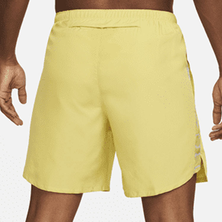 Nike Dri-FIT Solid Color Quick Dry Breathable Back Pocket Running Shorts Yellow DM4820-304