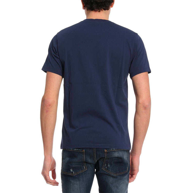 Men's KENZO Tiger Head Printing Round Neck Short Sleeve Navy Blue F855TS0504YB-78