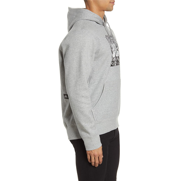 Nike logo Printing hooded Casual Long Sleeves Pullover Gray BV8336-063