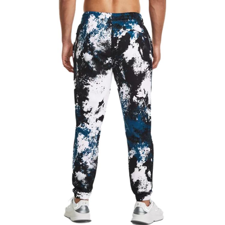 Under Armour Essential Fleece Paint Joggers 'White Blue' 1382315-101
