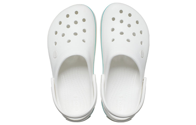 (WMNS) Crocs Lightweight Cozy Outdoor Beach White Blue Sandals 'White Blue' 205434-1E0