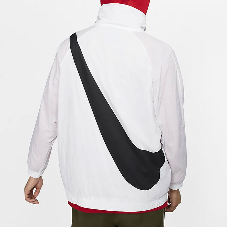 Nike Sportswear Woven Swoosh Jacket Large Logo Sports US Edition White BV3685-100