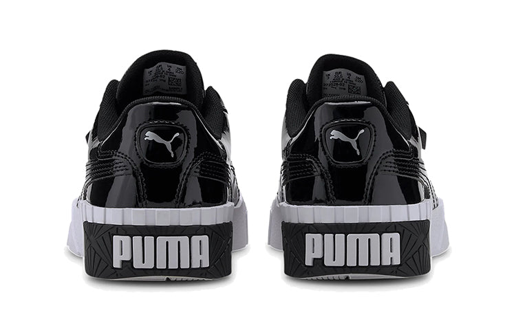 (GS) PUMA Cali Patent Casual Board Shoes Black/White 372528-02