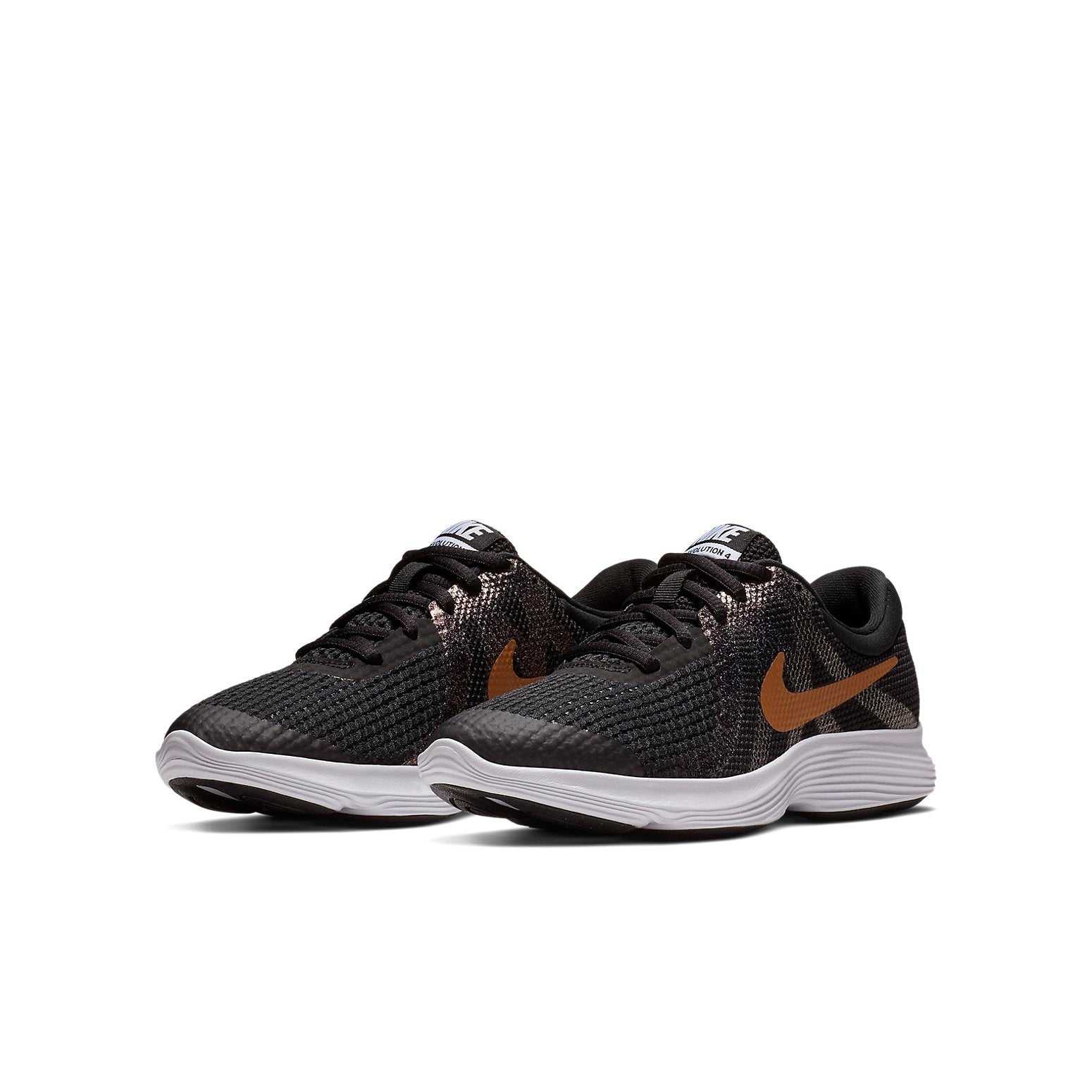 (GS) Nike Revolution 4 Shield 'Black Metallic Gold' AV4484-001