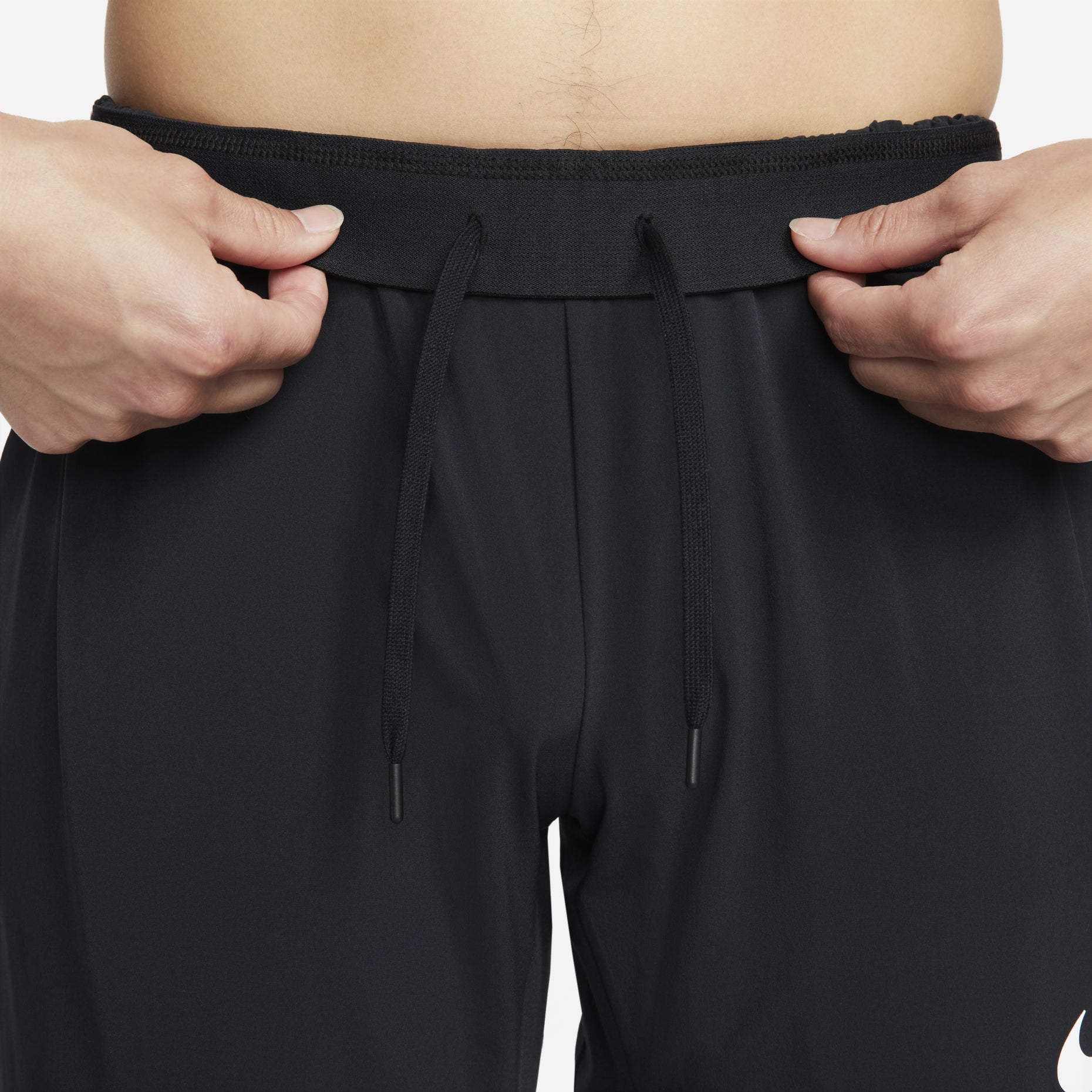 Men's Nike Logo Printing Solid Color Elastic Waistband Sports Pants/Trousers/Joggers Autumn Black DM5949-011