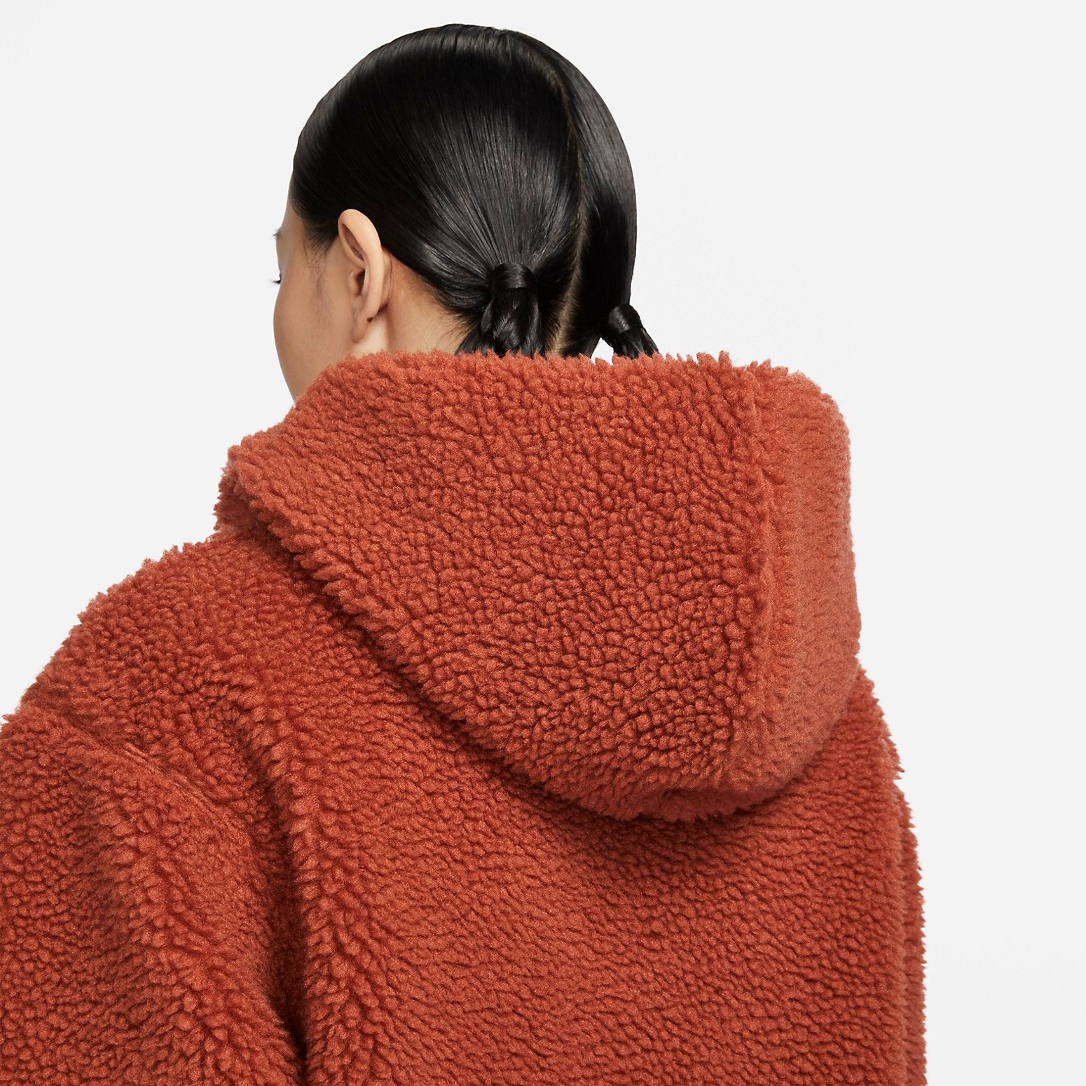(WMNS) Nike Jacket Sports Hooded Jacket Plush 'Red White' FB8696-832