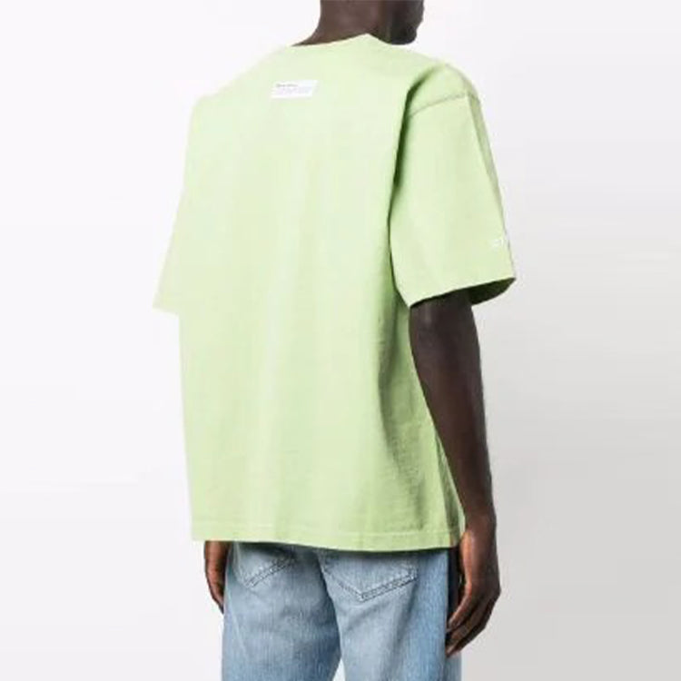 HERON PRESTON FW21 CTNMB Logo T-shirt 'Green White' HMAA025F21JER0025501