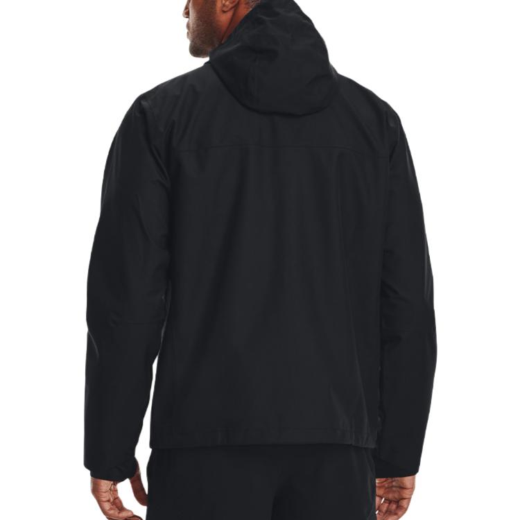 Under Armour Stormproof Lined Rain Jacket 'Black Grey' 1369254-001
