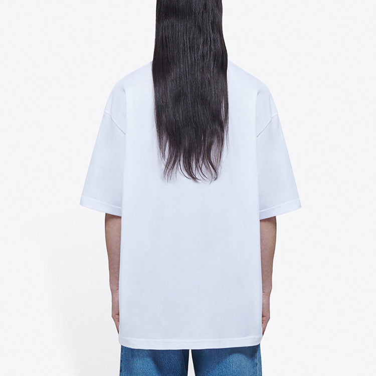 Balenciaga Small Alphabet logo Loose Short Sleeve White 556104TYK289000