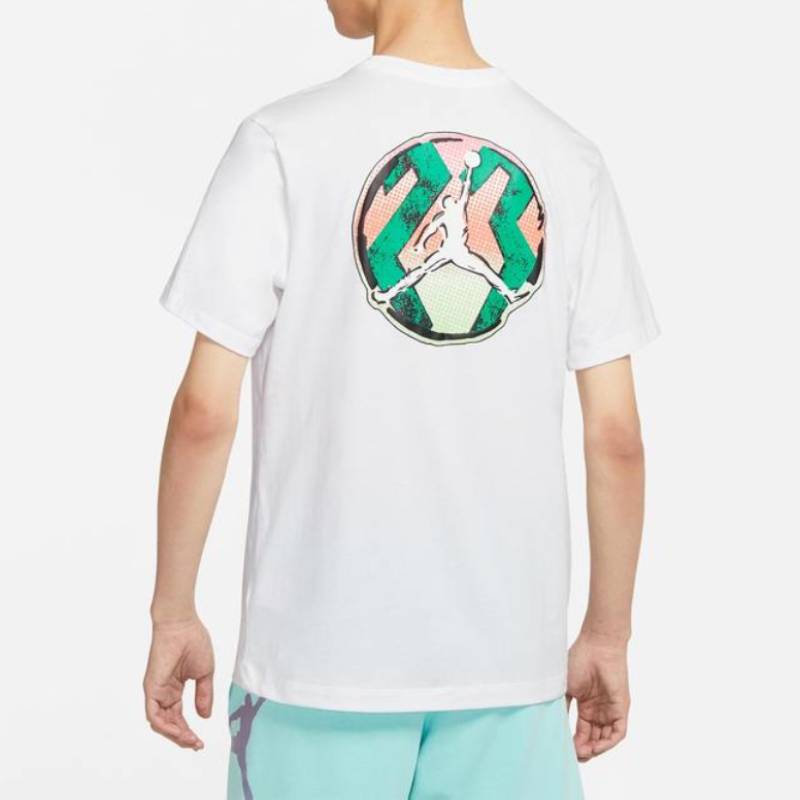 Air Jordan MENS Sport DNA Crew Neck Printed Short Sleeve White CZ8084-100