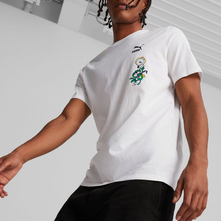 PUMA Classic Super Graphic T-Shirt 'White' 621993-02