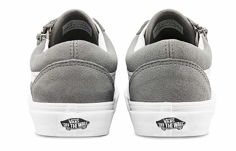 Vans Unisex Old Skool Zip Low-Top Sneakers Grey 'Gray White' VN0A3493A4F