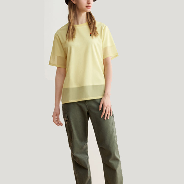 (WMNS) FILA Sports Loose Short Sleeve Yellow F11W028110F-YE