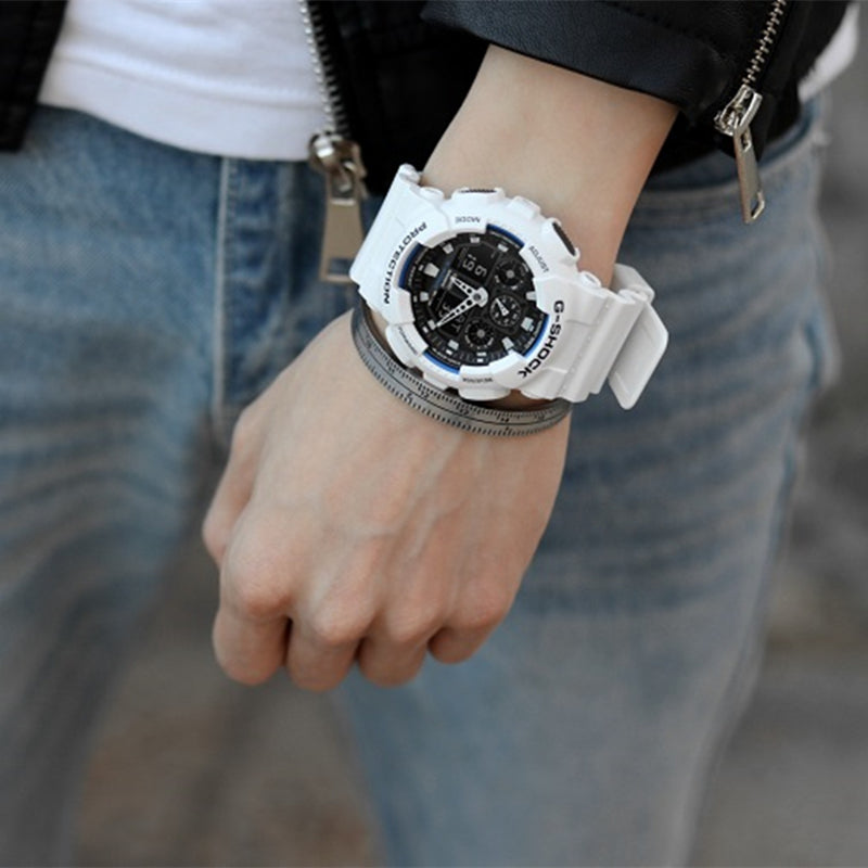 CASIO G-Shock Analog-Digital 'White' GA-100B-7A