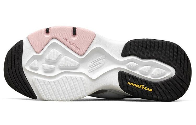 (WMNS) Skechers D'Lites Low-Dad Shoes White/Black/Pink 149492-WBPK