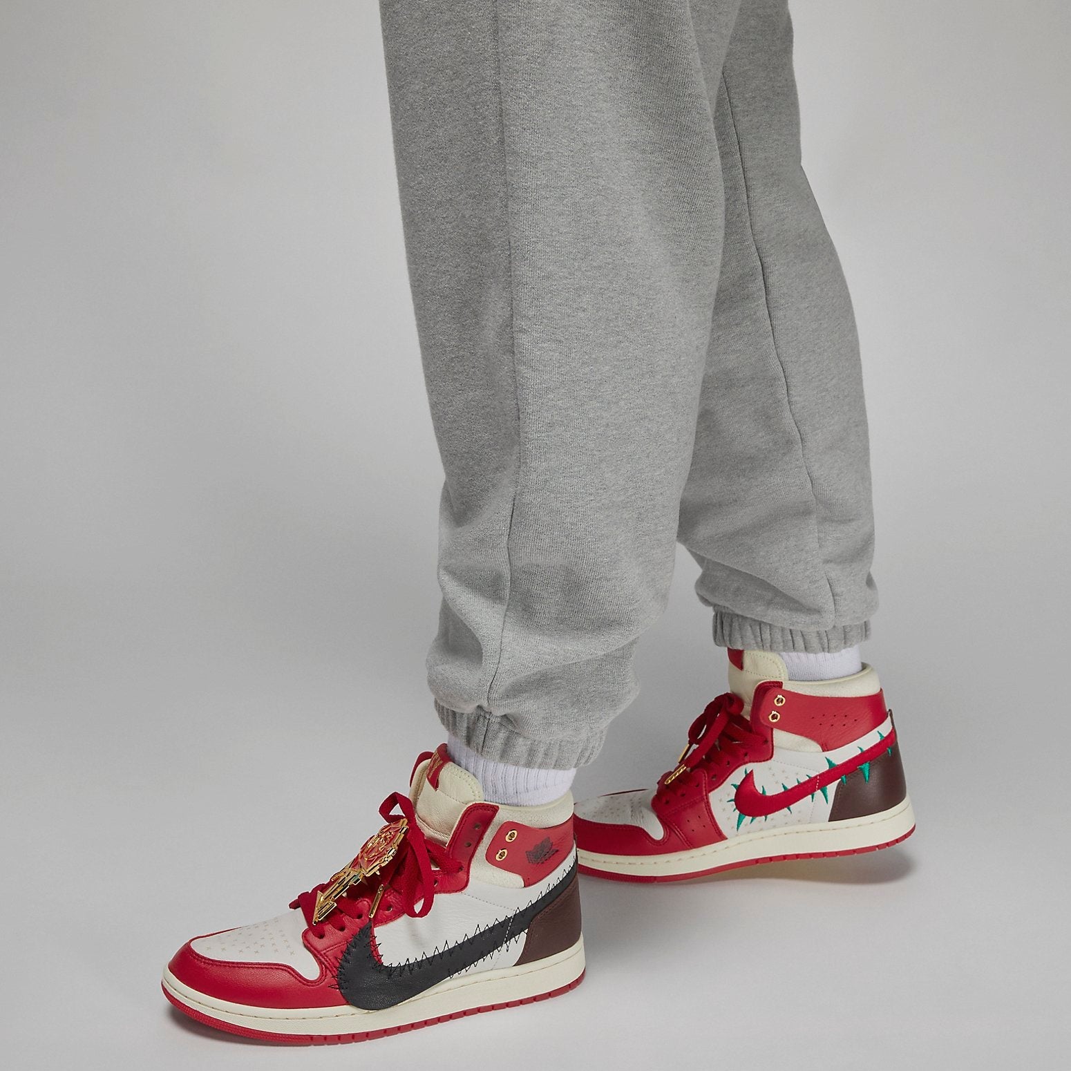 (WMNS) Air Jordan x Teyana Taylor Sweatpants 'Grey Heather' FB2624-063