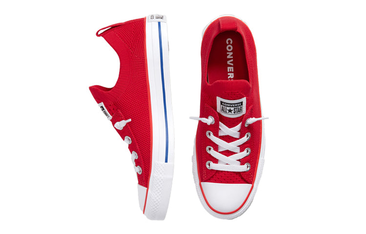 (WMNS) Converse Shoreline Knit Slip Chuck Taylor All Star Red White Sneakers 'Red White' 567026F