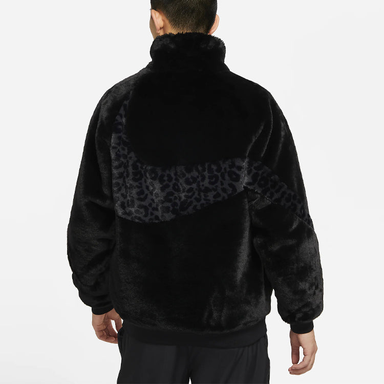 Nike Sportswear Swoosh Logo Casual FleeceJacket Men Black DH6685-010