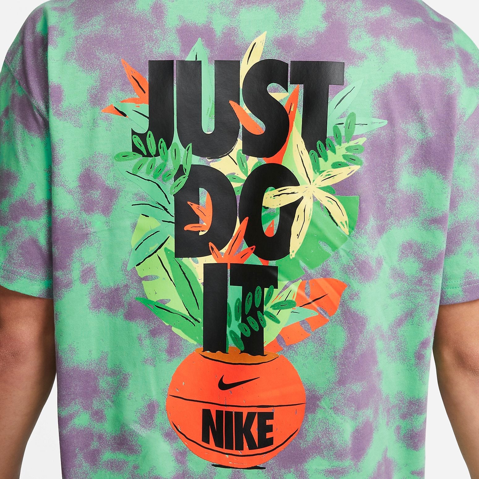 Nike Max90 Just Do It Basketball T-Shirt 'Green Purple' FD0066-363