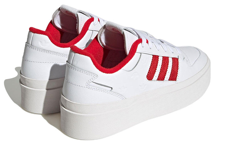(WMNS) adidas Forum Bonega 'Allover Debossed Trefoils - White Scarlet' IG9678