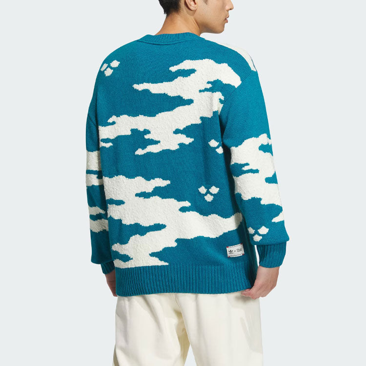adidas Originals Sweater Asia Sizing 'Blue White' JE9189
