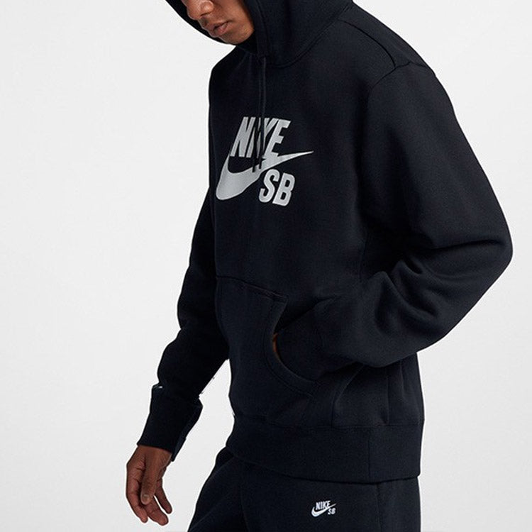Nike SB Skateboard ICON Skate Hooded Fleece Men Black AJ9734-010