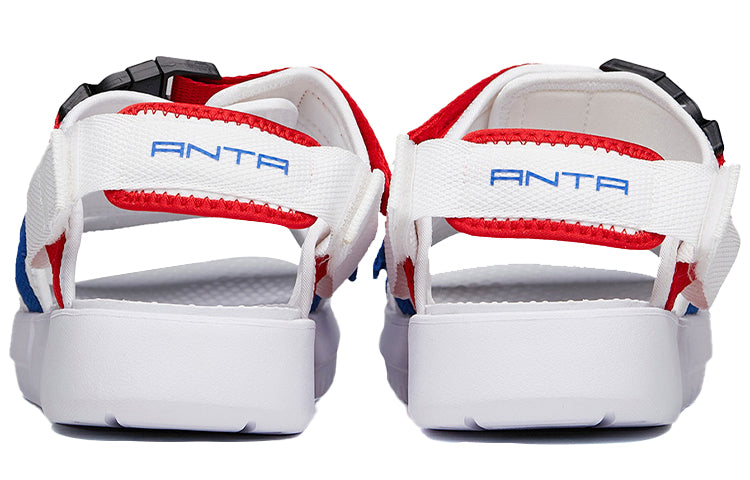 ANTA Life Series Buckle Sandals 'White Red Blue' 912036905-2