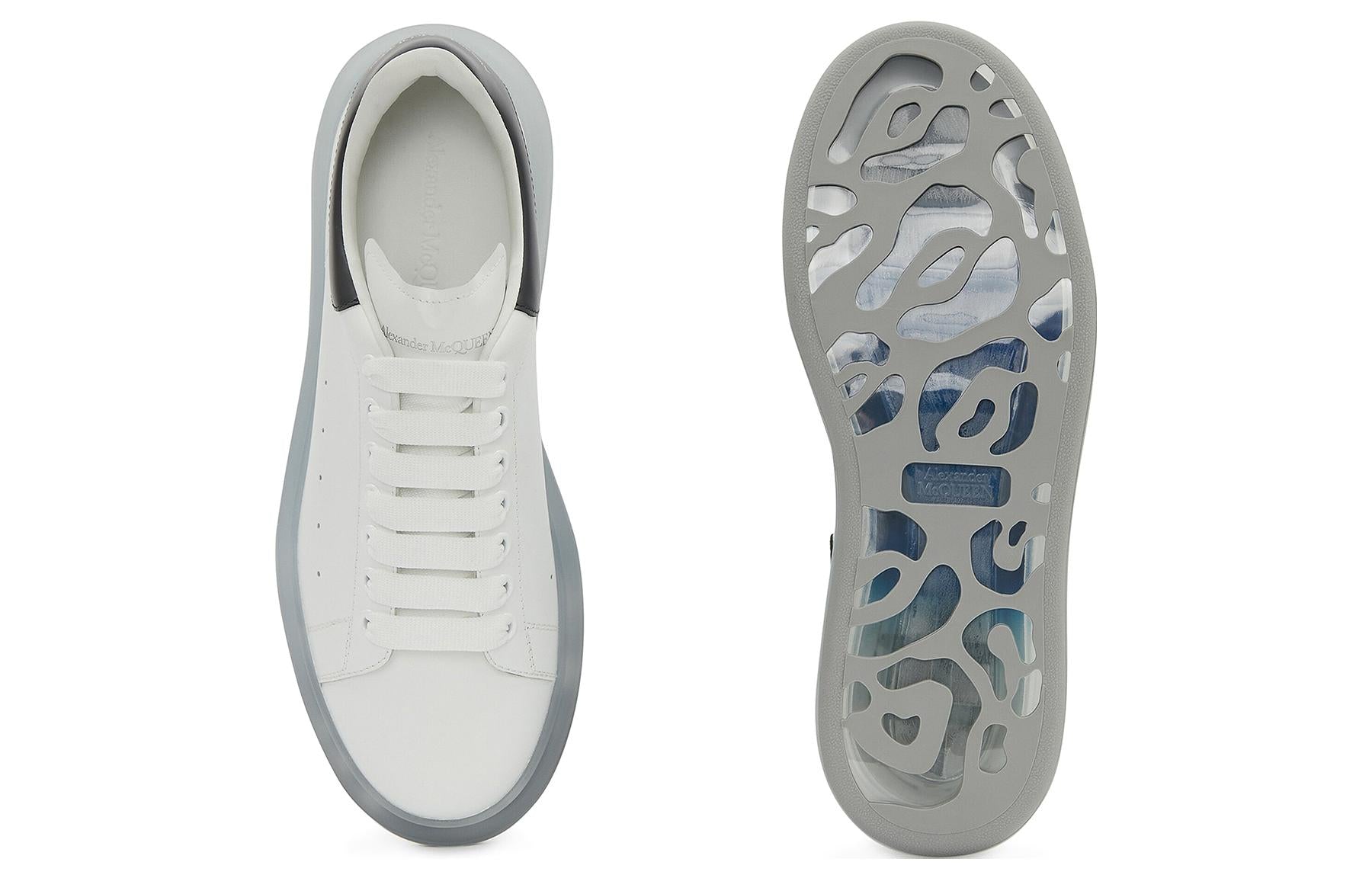 Alexander McQueen Oversized Sneakers 'Clear Sole White Navy Blue' 709817WICY19095