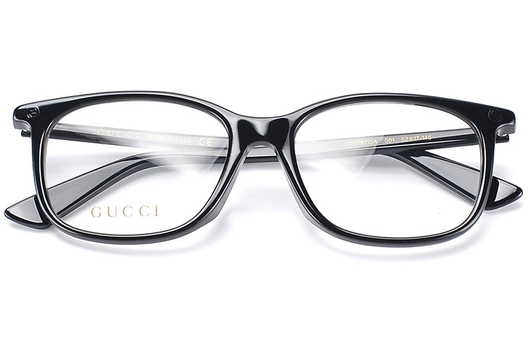(WMNS) Gucci square frame Optical Glasses Frame Asia Edition Black GG0157OA-001